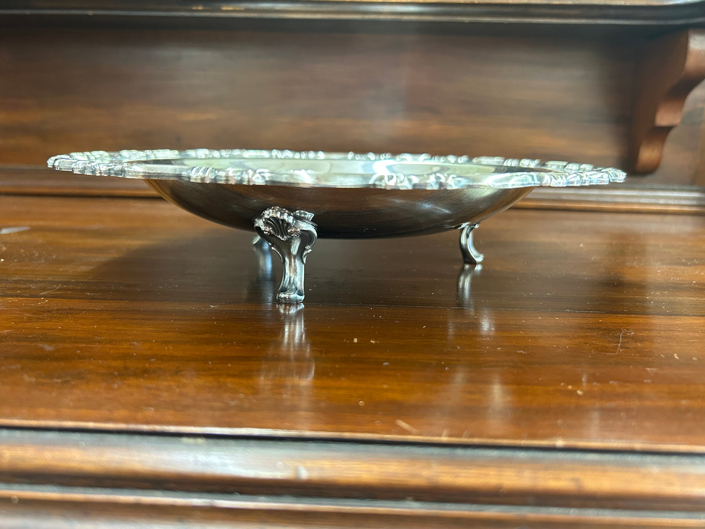 Silverplate Pedestal Bowl with Claw Feet
