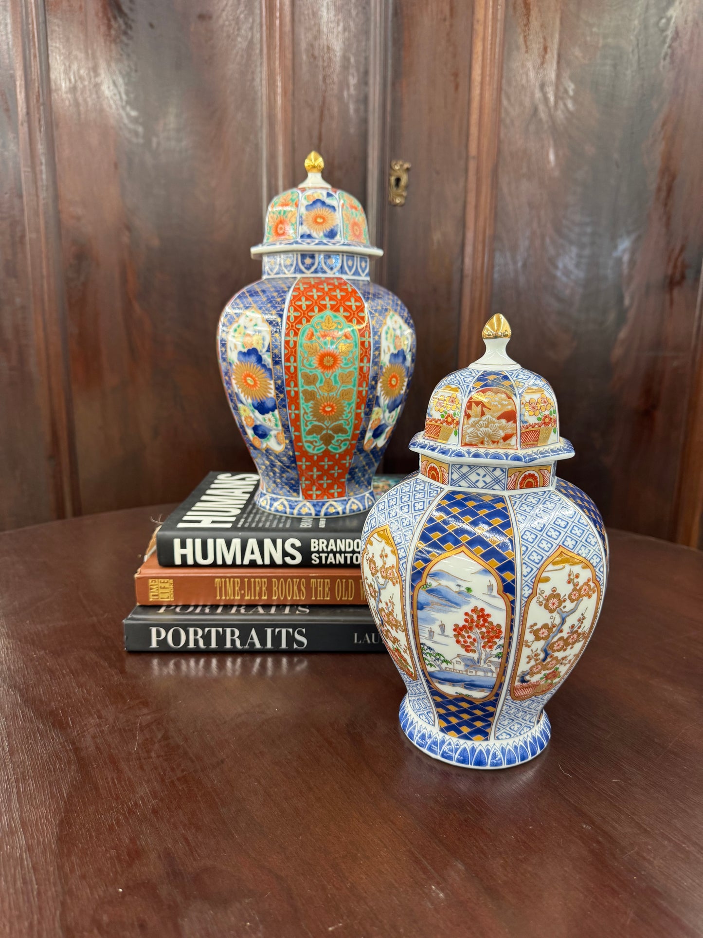 Vintage Japanese Imari-Style Porcelain Lidded Ginger Jar (OMC Japan)