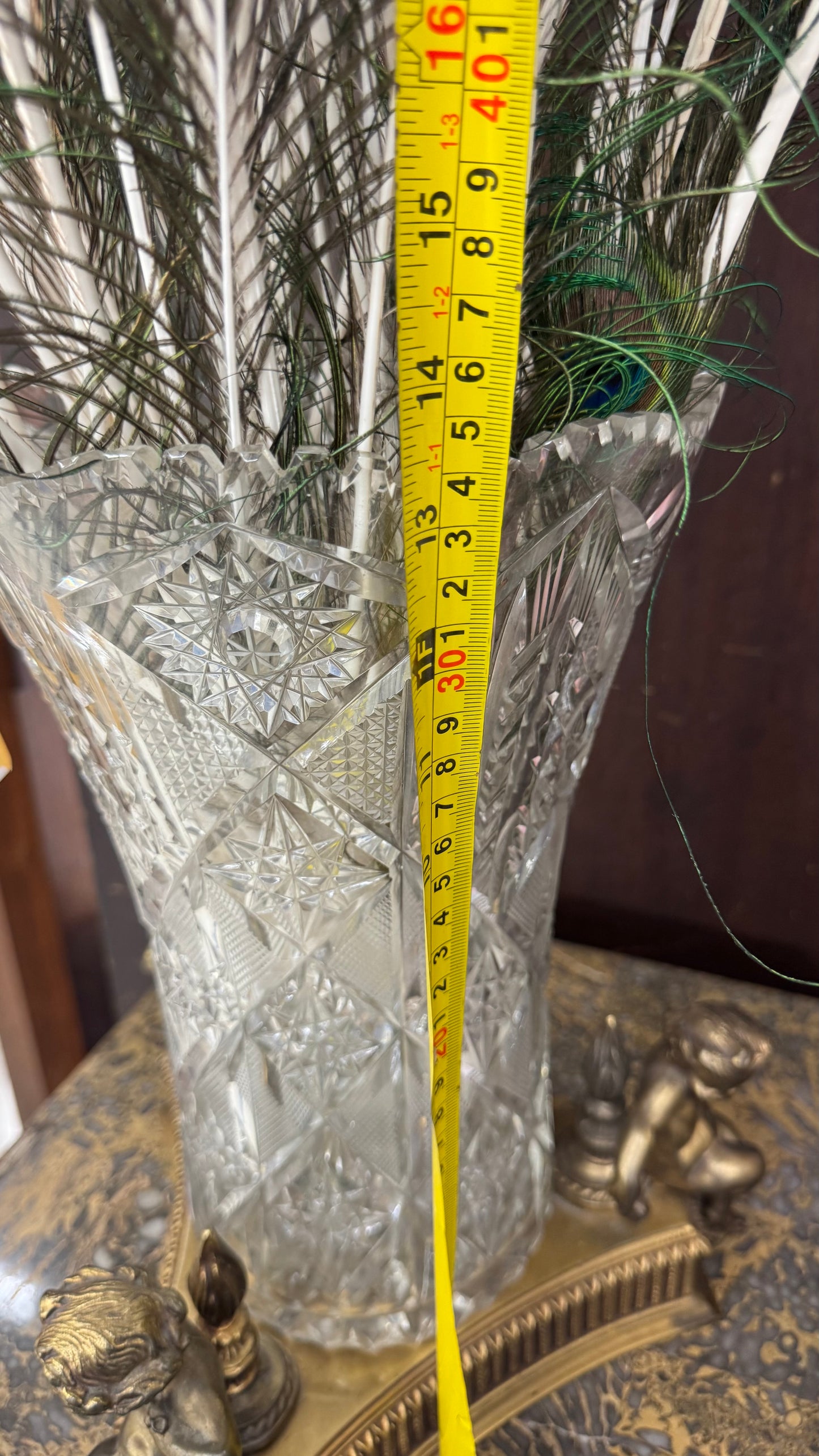 Exceptional Cut Crystal Vase