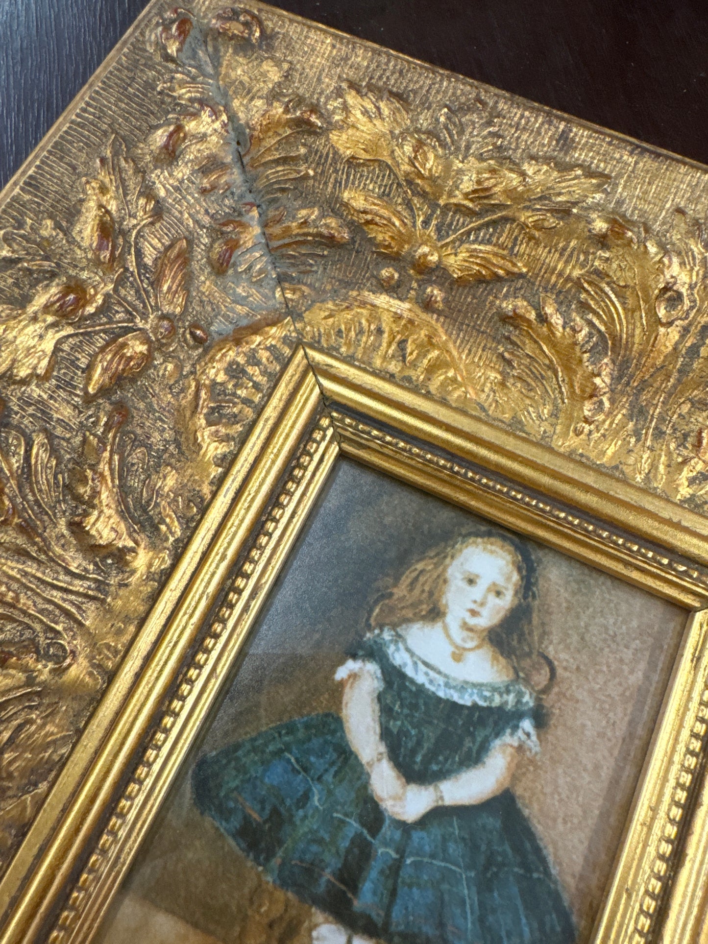 Vintage Ornate Gilt Framed Portrait Print