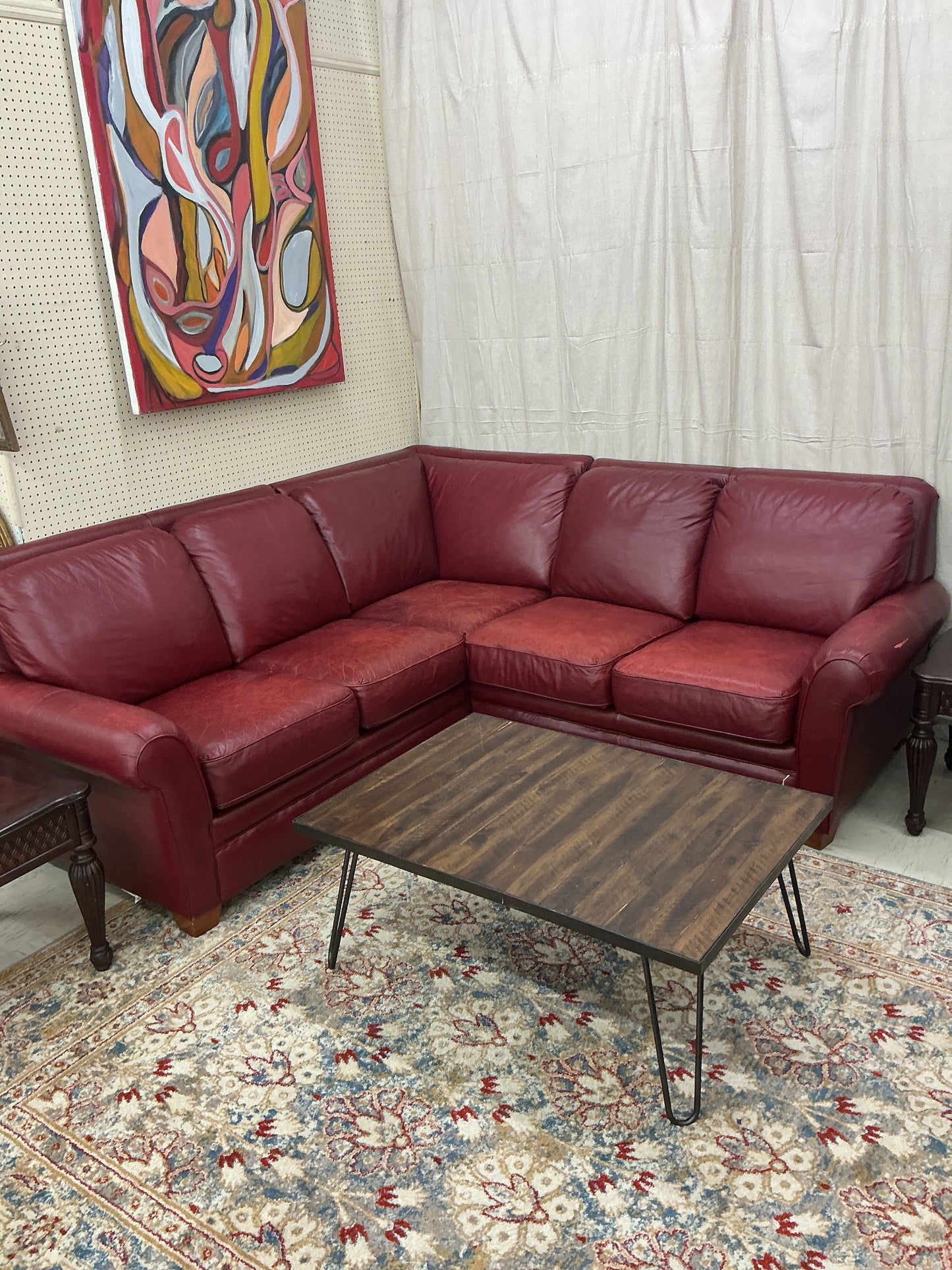 Red Lazboy Sectional