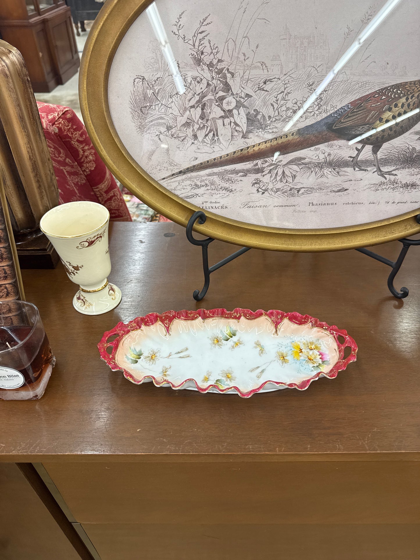 Early 20th Century Cranberry Dish
