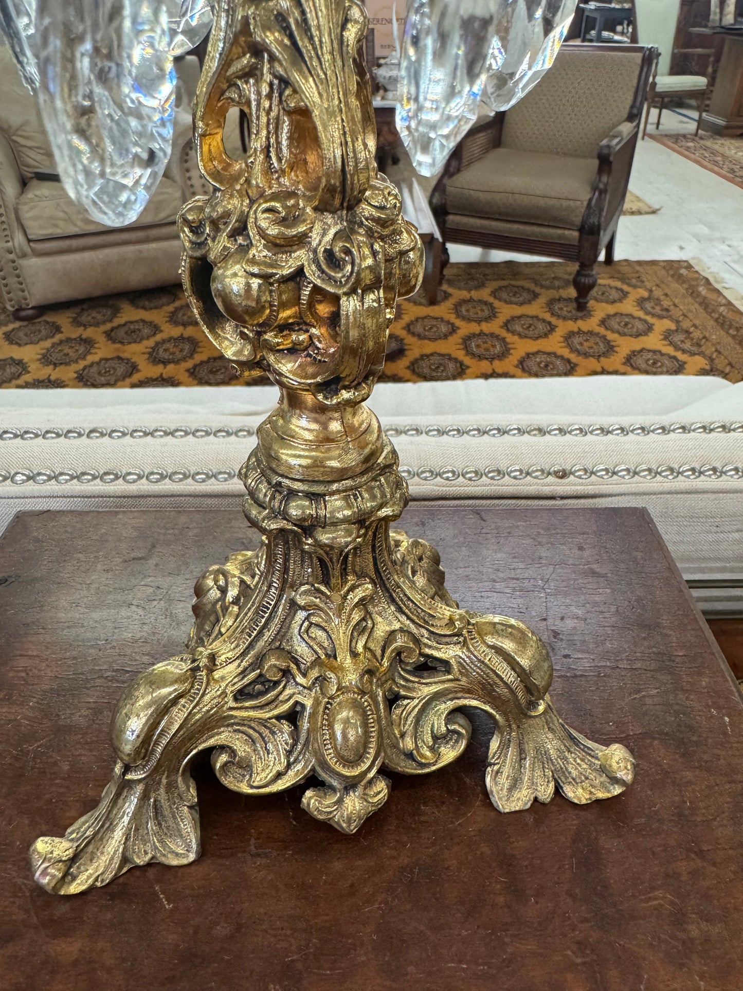 Crystal prism candlestick