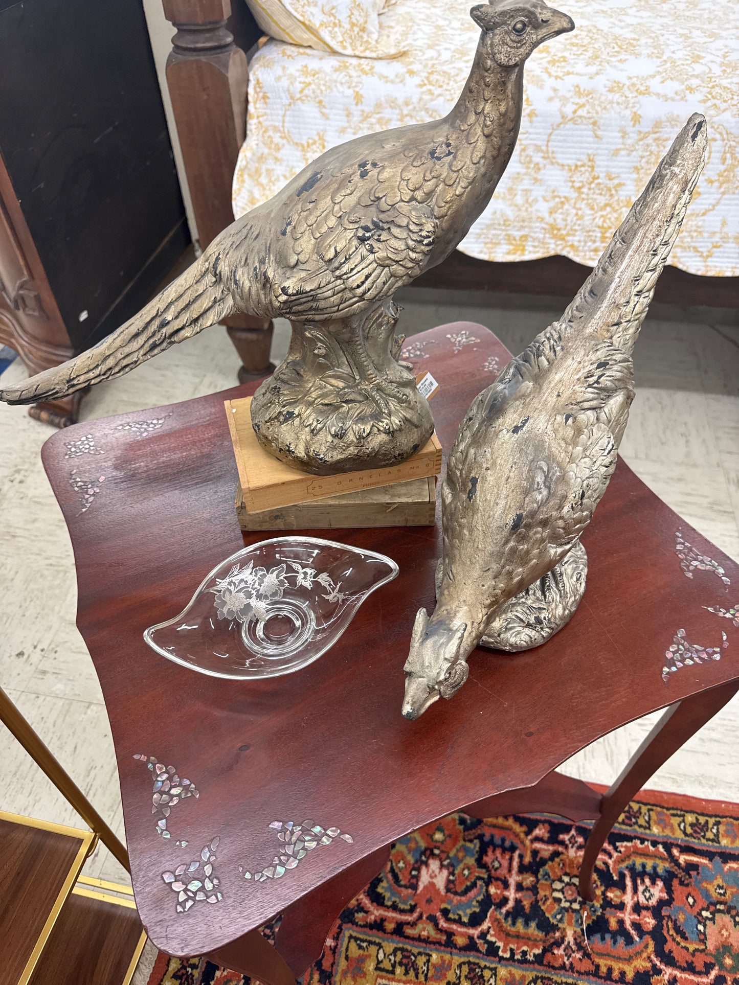 Vintage Sterling Overlay Console Bowl