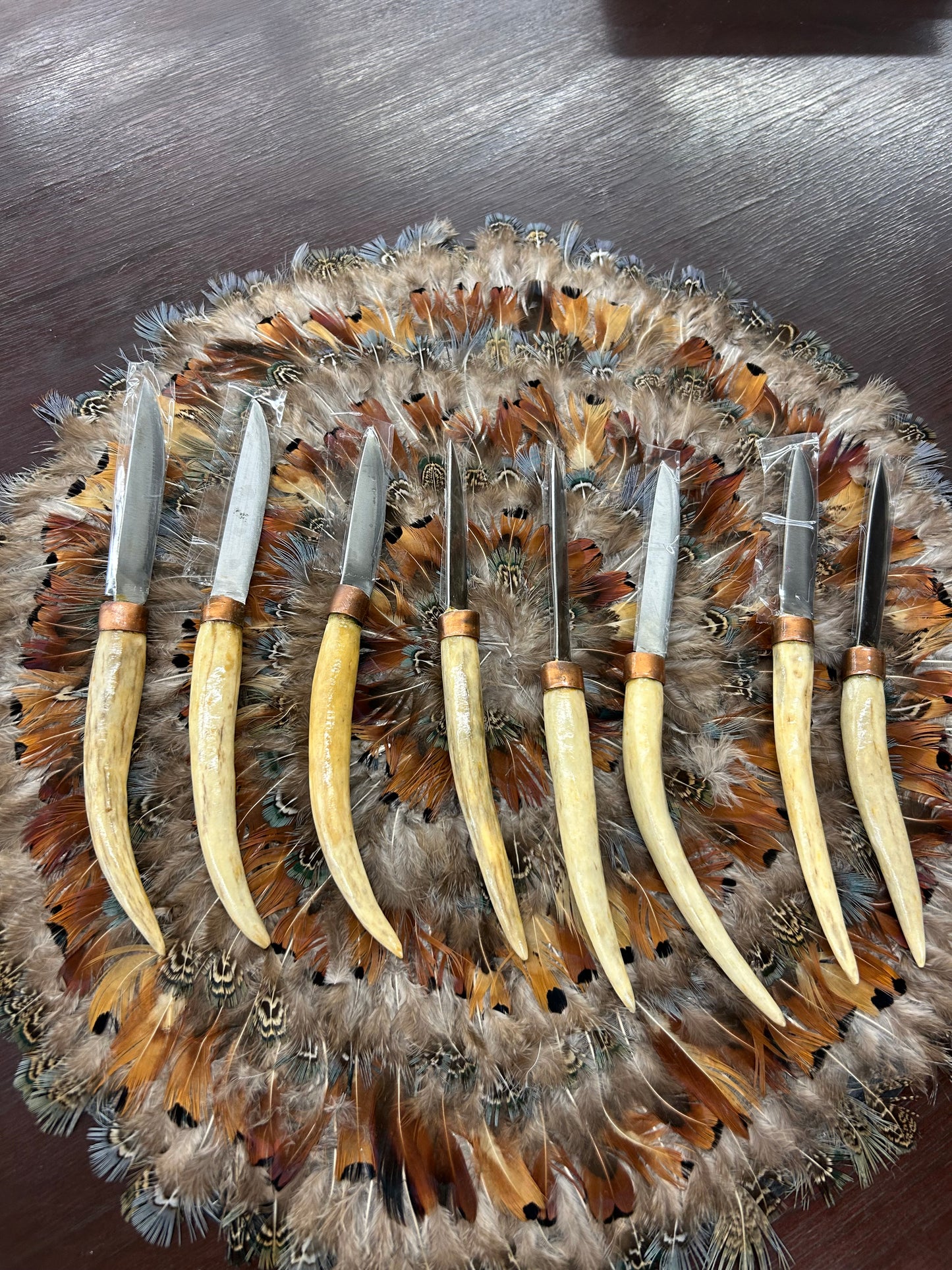 Vintage Antler Handle Knife Set