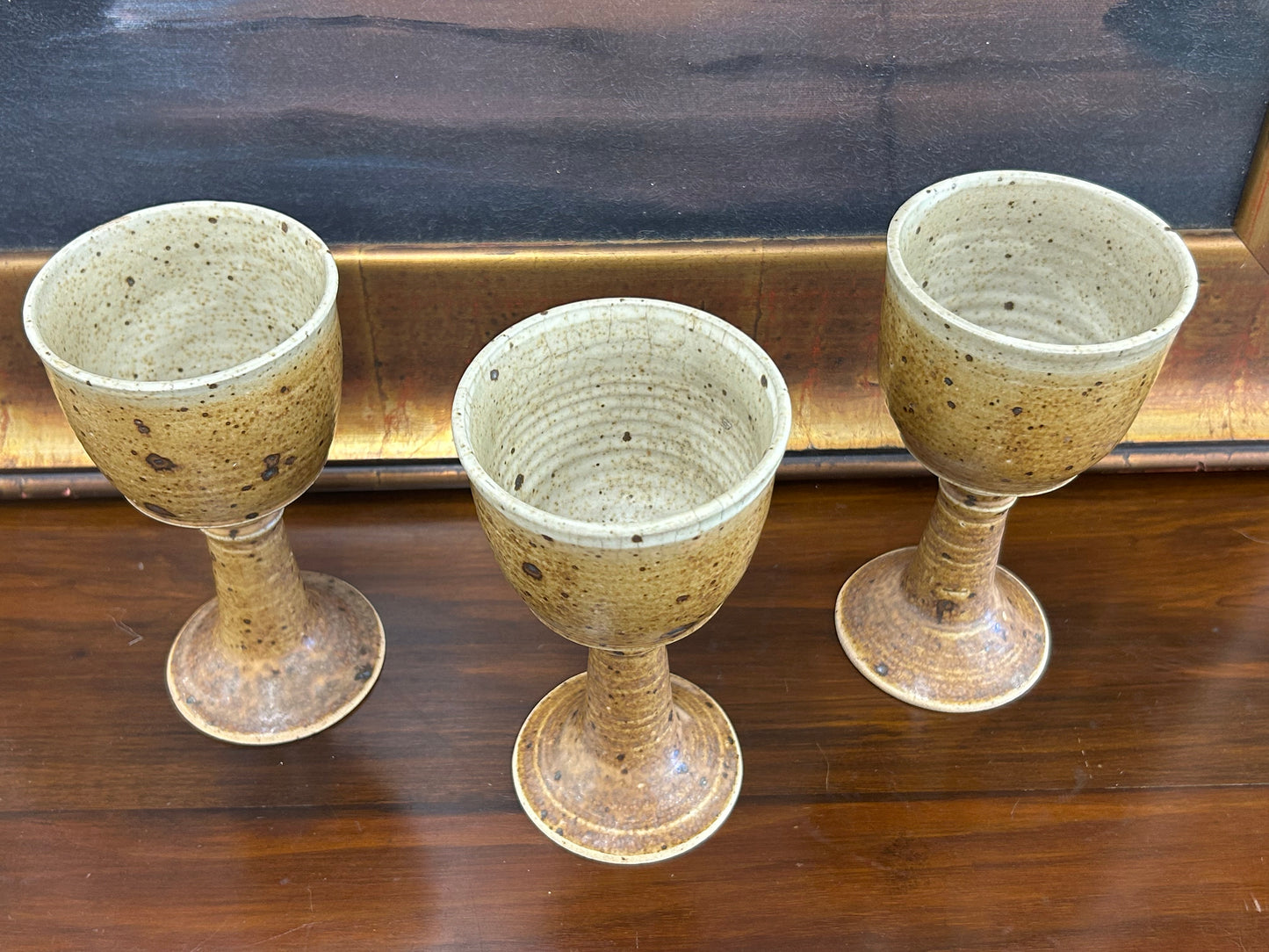 hand-thrown studio pottery goblets