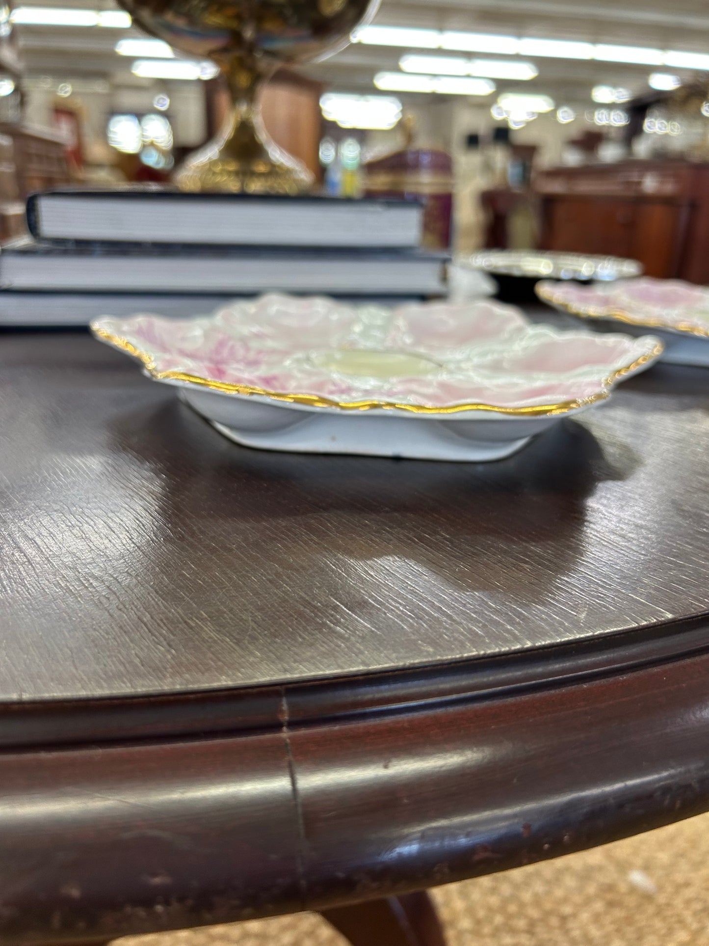 Antique Victorian oyster plate