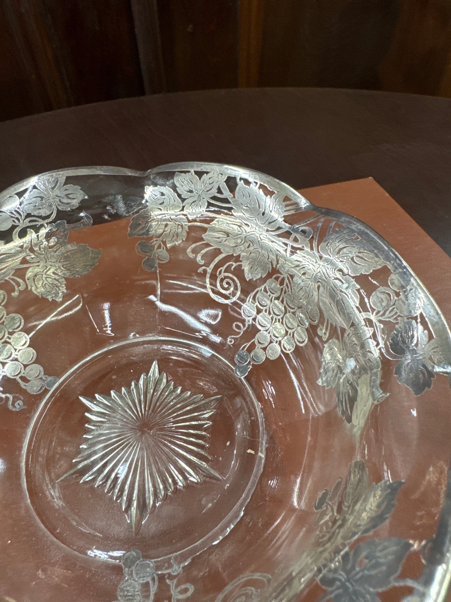 Vintage Sterling Overlay Bowl