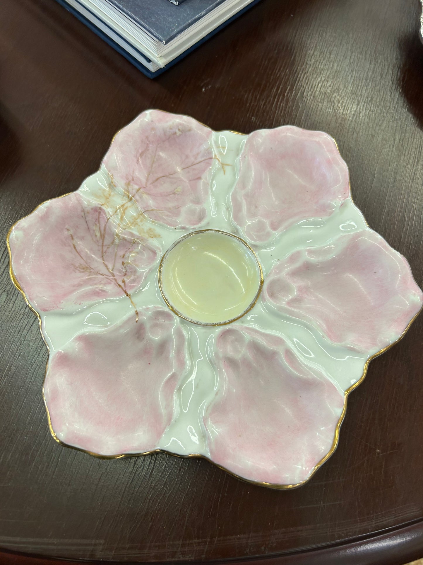 Antique Victorian oyster plate
