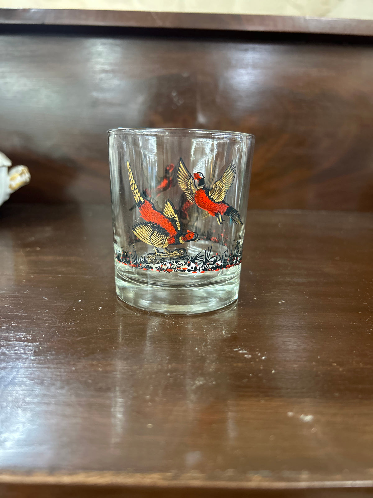 Vintage Pheasant Rocks Glass