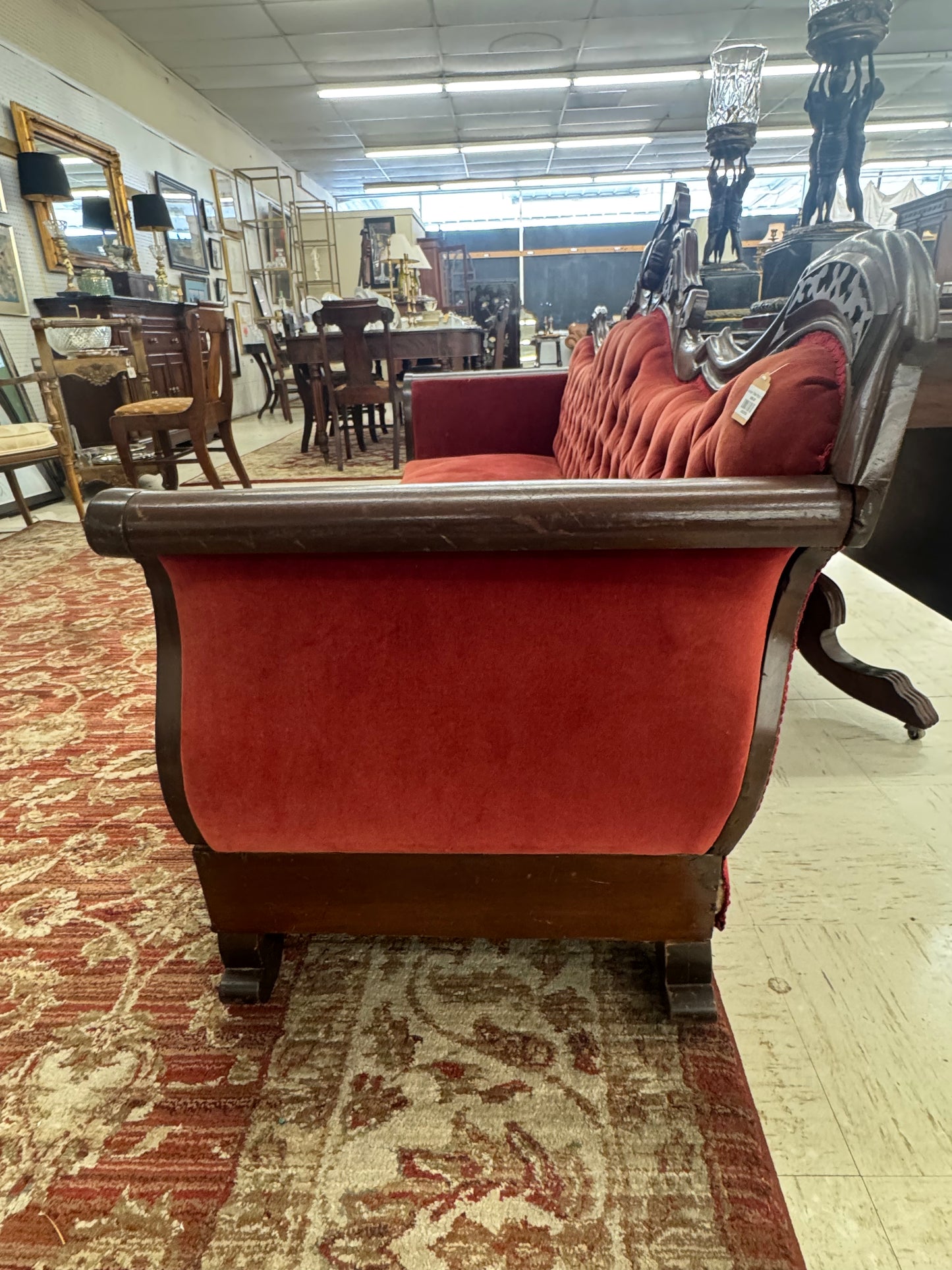 Victorian Tufted Parlor Sofa