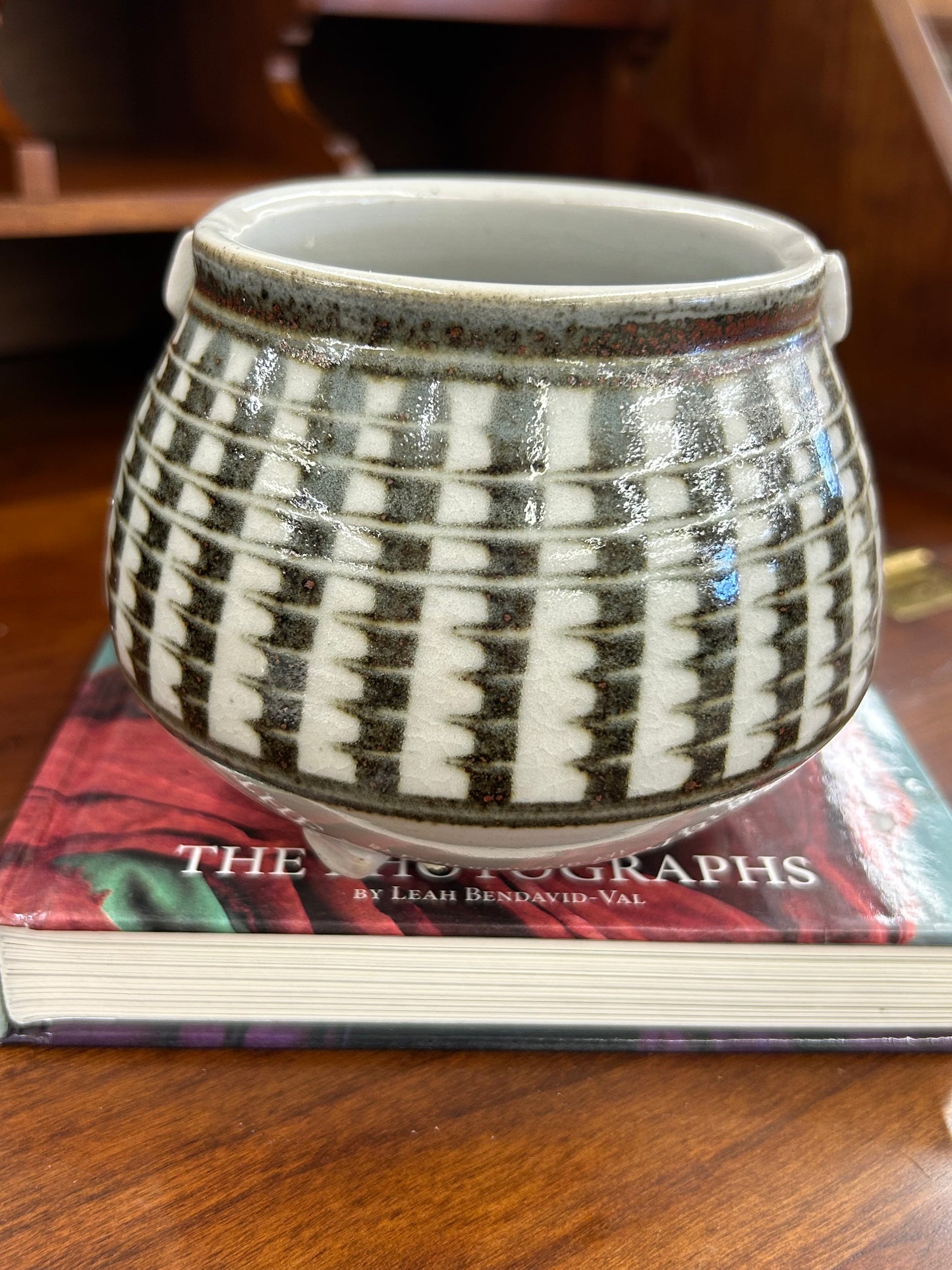 A striking signed Aguilar studio pottery piece