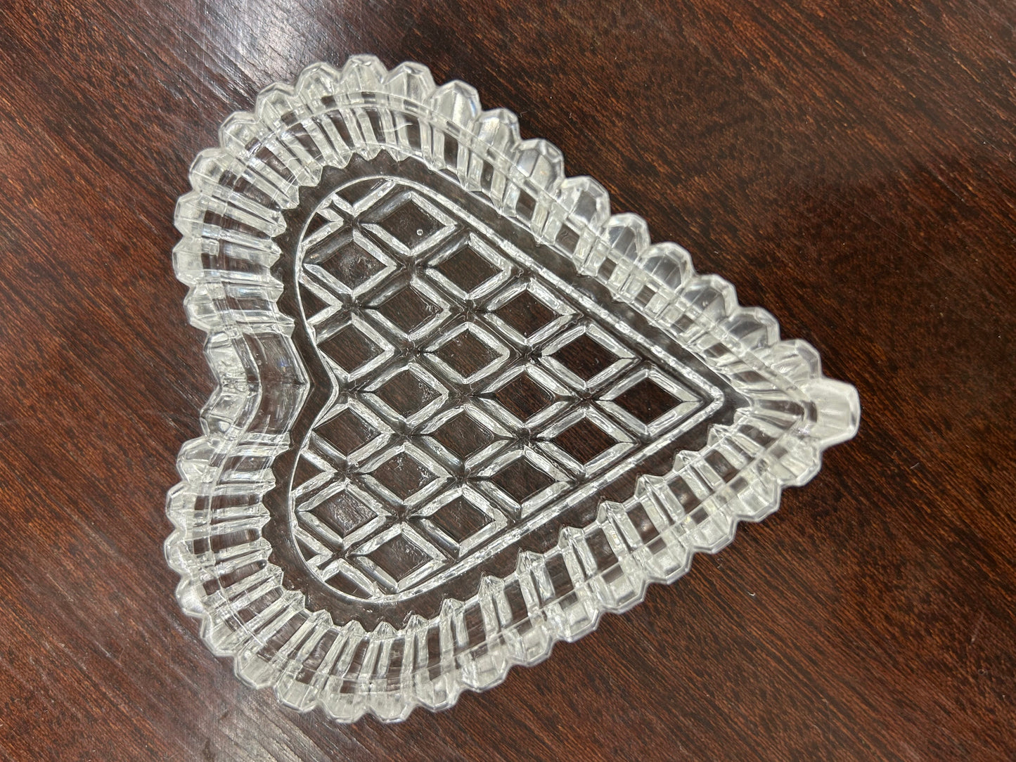 Set of four vintage pressed glass nut dishes