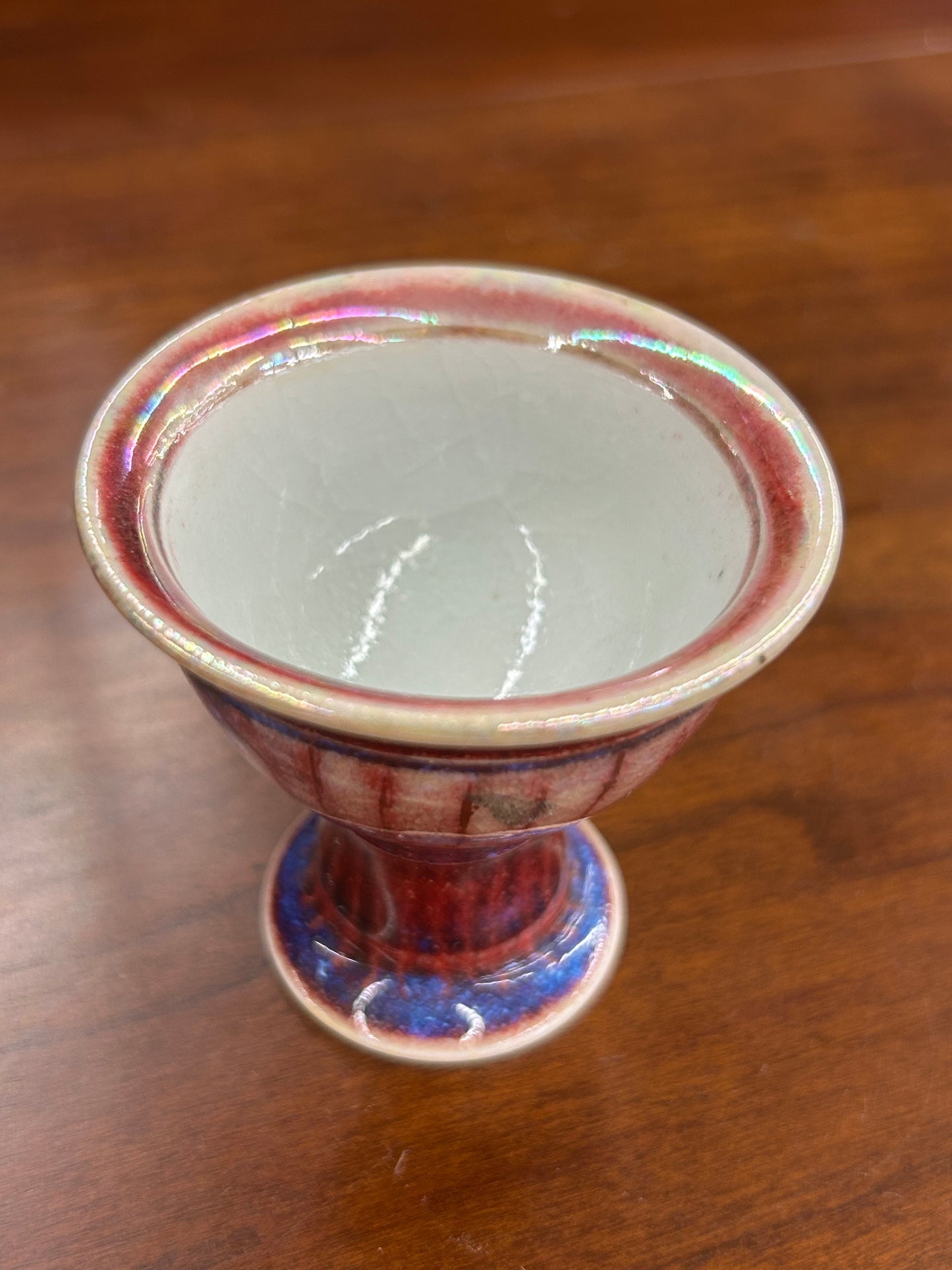 Signed McKinnell Studio Pottery Pedestal Cup (2.5”)