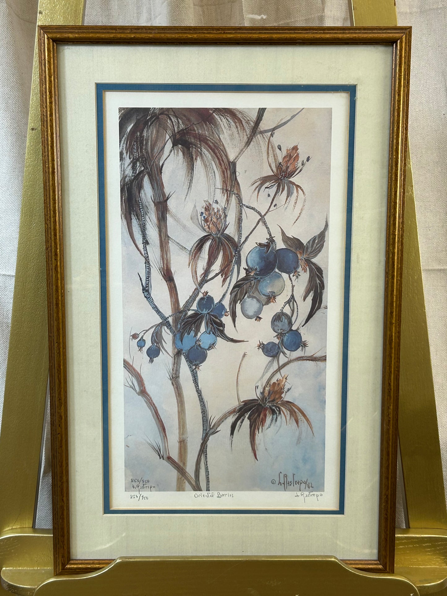 Pair of S. R. Pastripo signed and numbered botanical prints