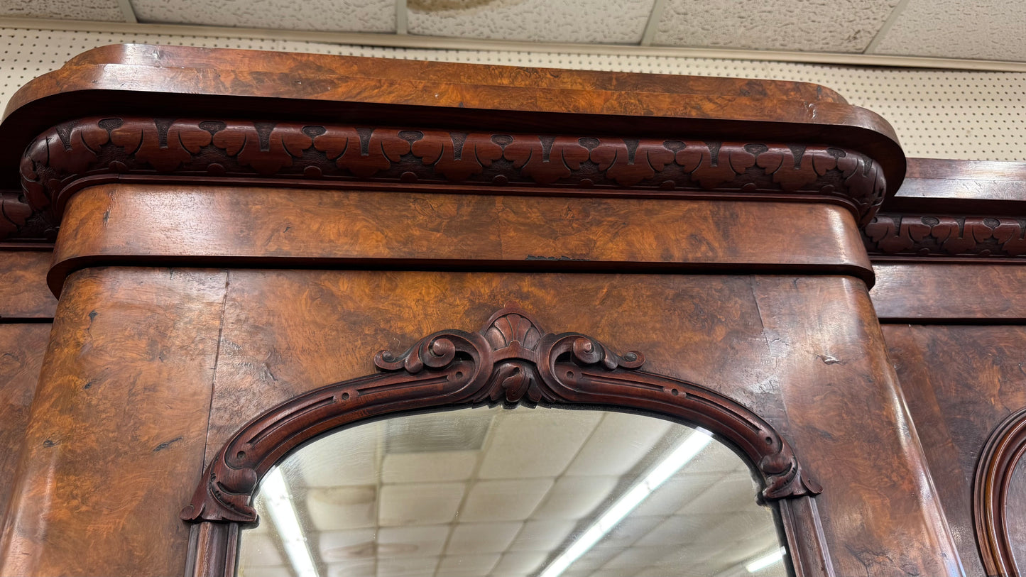 Antique Burl Walnut Armiore