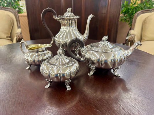Melon Sheffield 4 pc Tea Set designed by Community Silver