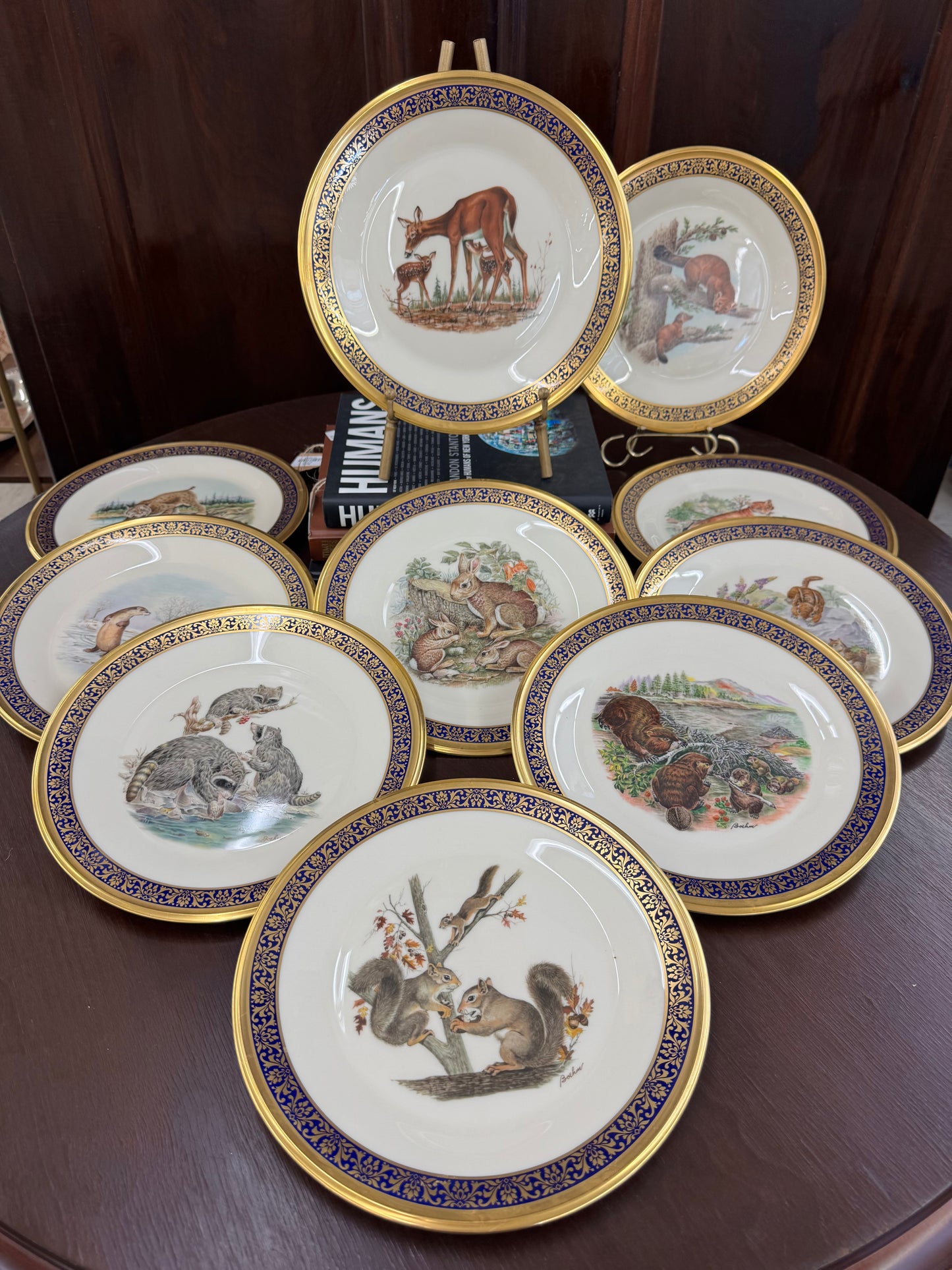 Vintage Lenox Woodland Wildlife platea (sold individually)