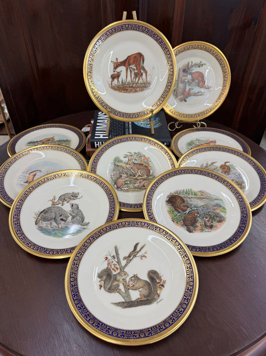 Vintage Lenox Woodland Wildlife platea (sold individually)