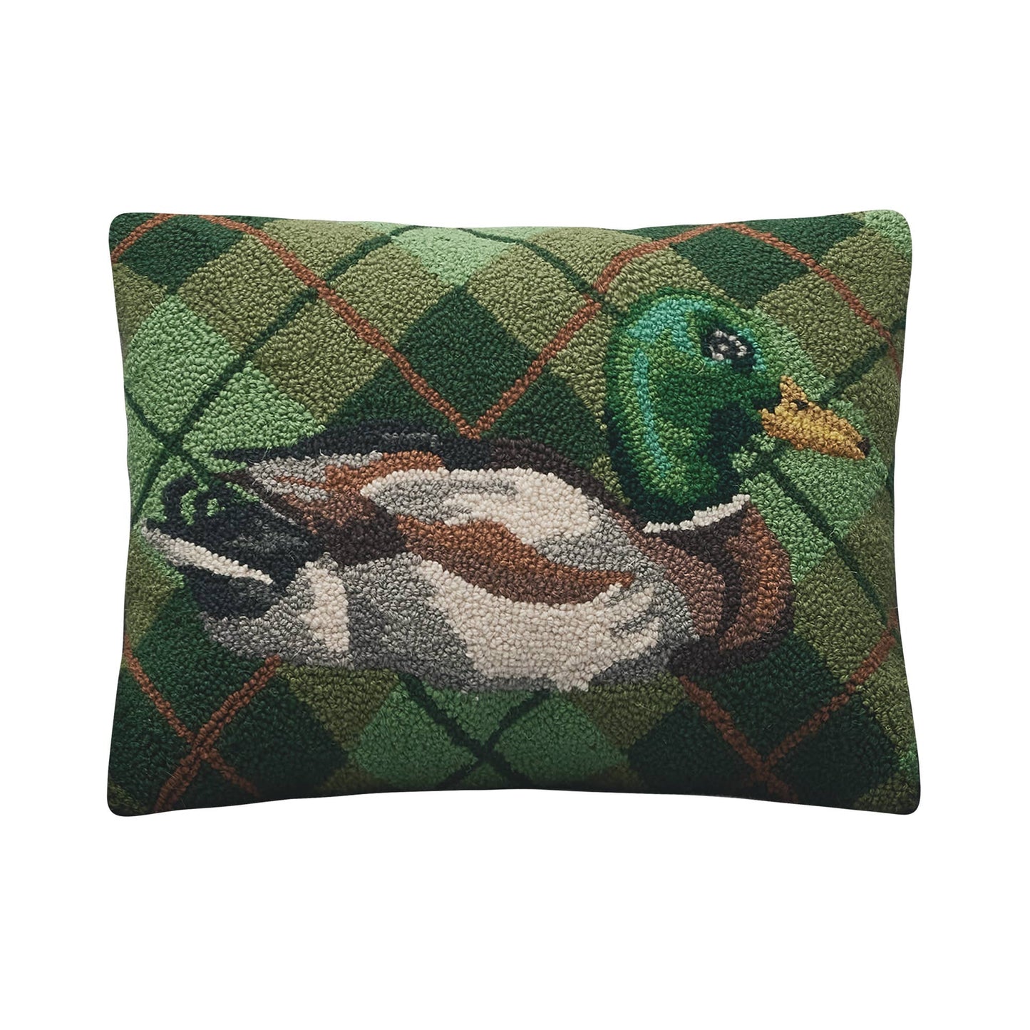 Mallard duck Plaid Hook Pillow