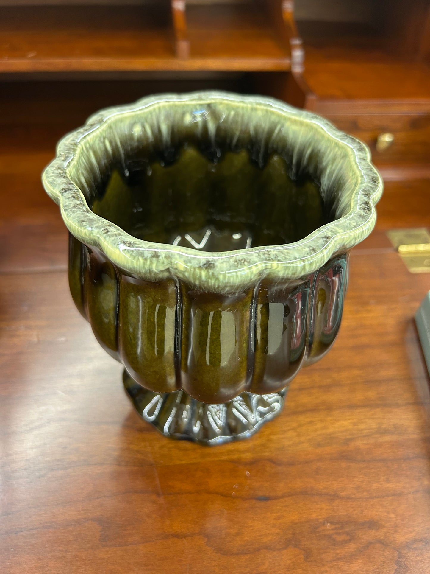 Vintage Hull Pottery Pedestal Planter