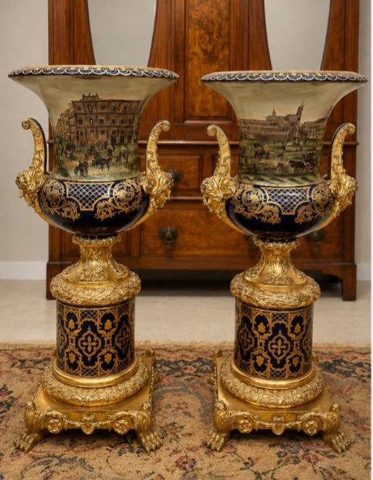 Pair of beautiful porcelain urns