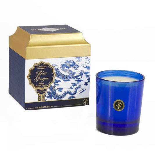 Bleu Ginger Bleu et Blanc Box Candle