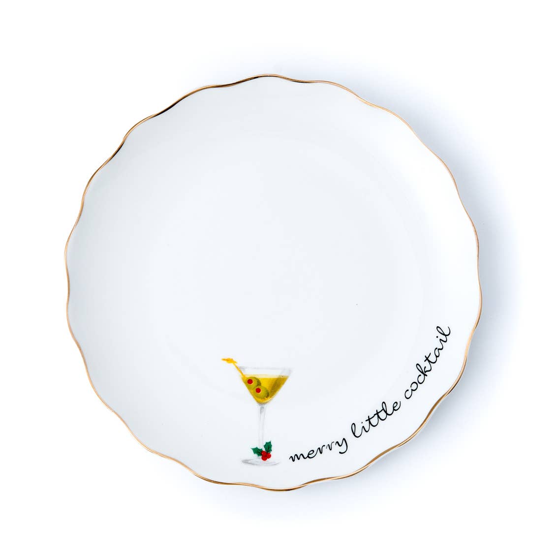 Set of Six Holidays Cheers Appetizer Plates