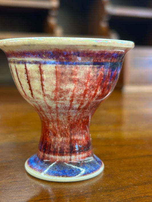 Signed McKinnell Studio Pottery Pedestal Cup (2.5”)
