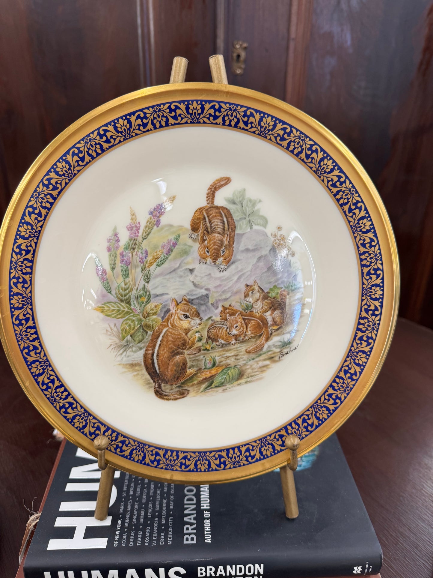 Vintage Lenox Woodland Wildlife platea (sold individually)