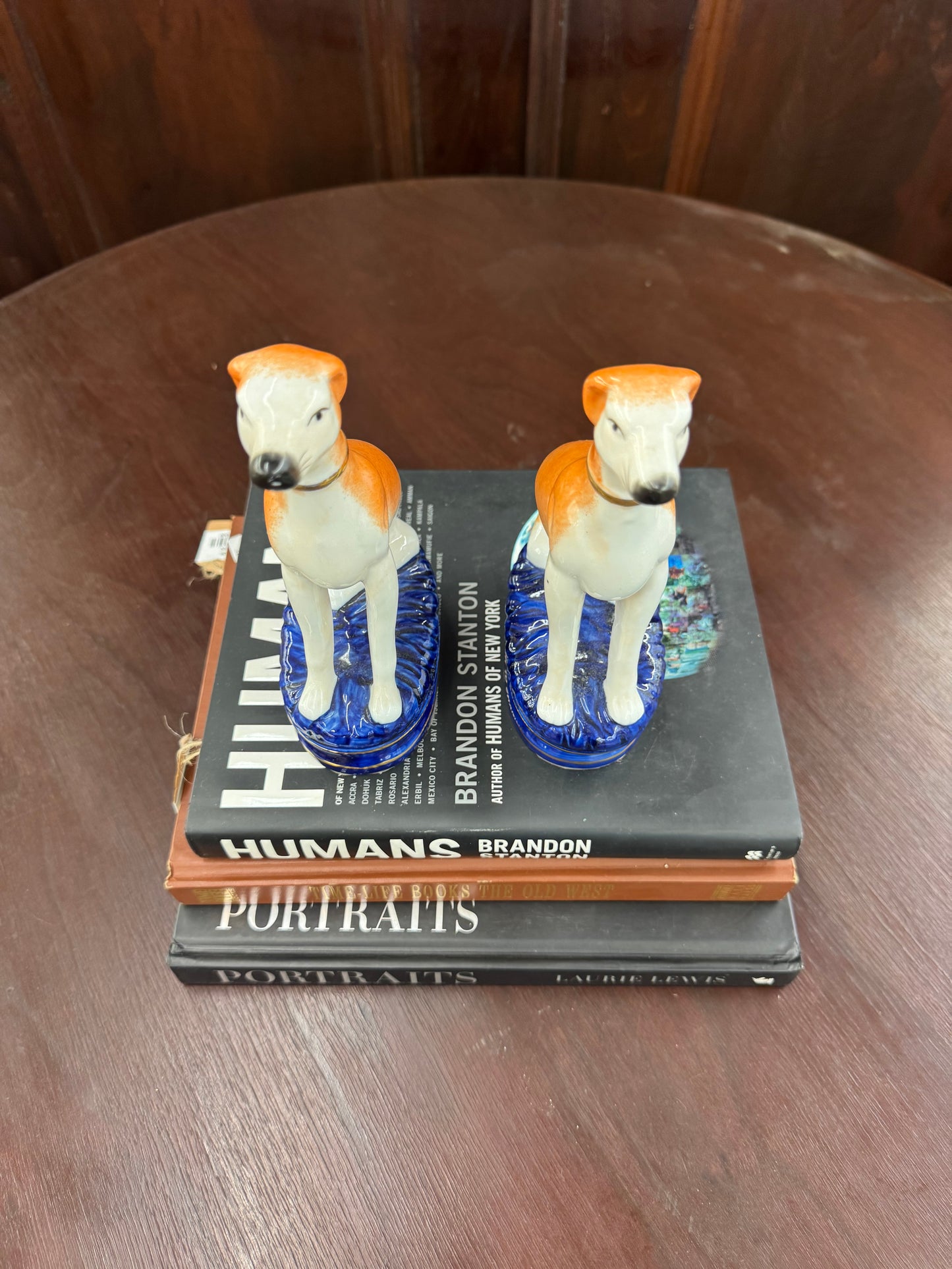 Pair of Vintage Porcelain Borzoi Figurines