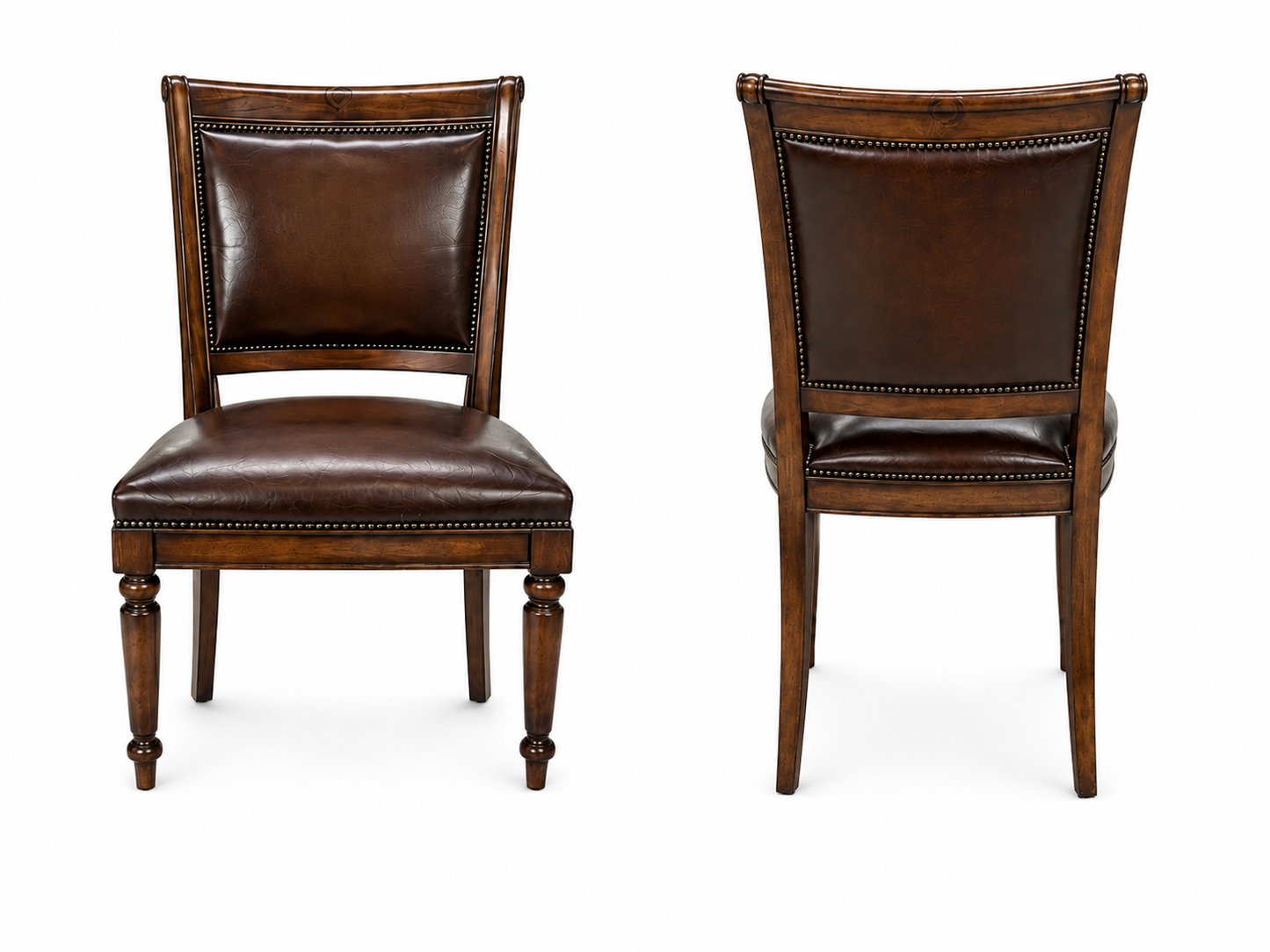 Set of 4 leather chairs