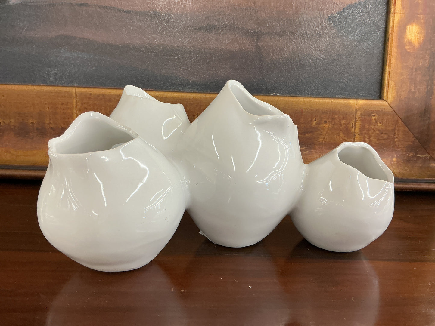 Joss & Main White Ceramic Barancle Sculpture