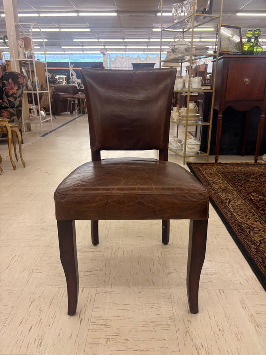 Set of 4 Antique Leather Chairs