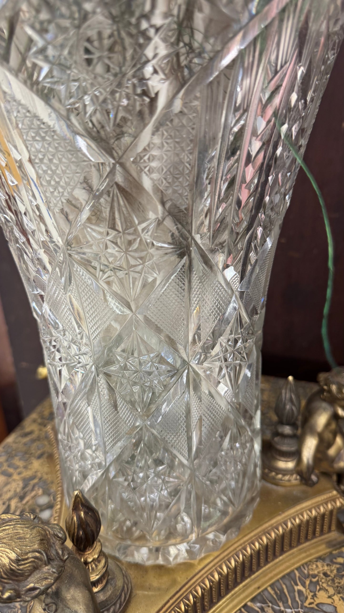 Exceptional Cut Crystal Vase