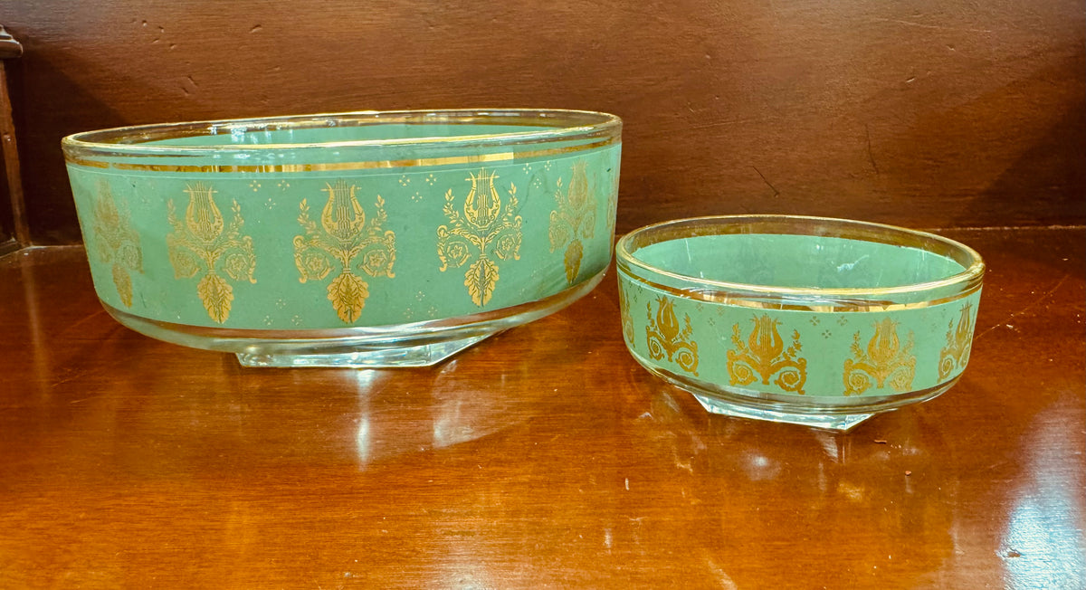 Mid-century modern chip and dip bowls