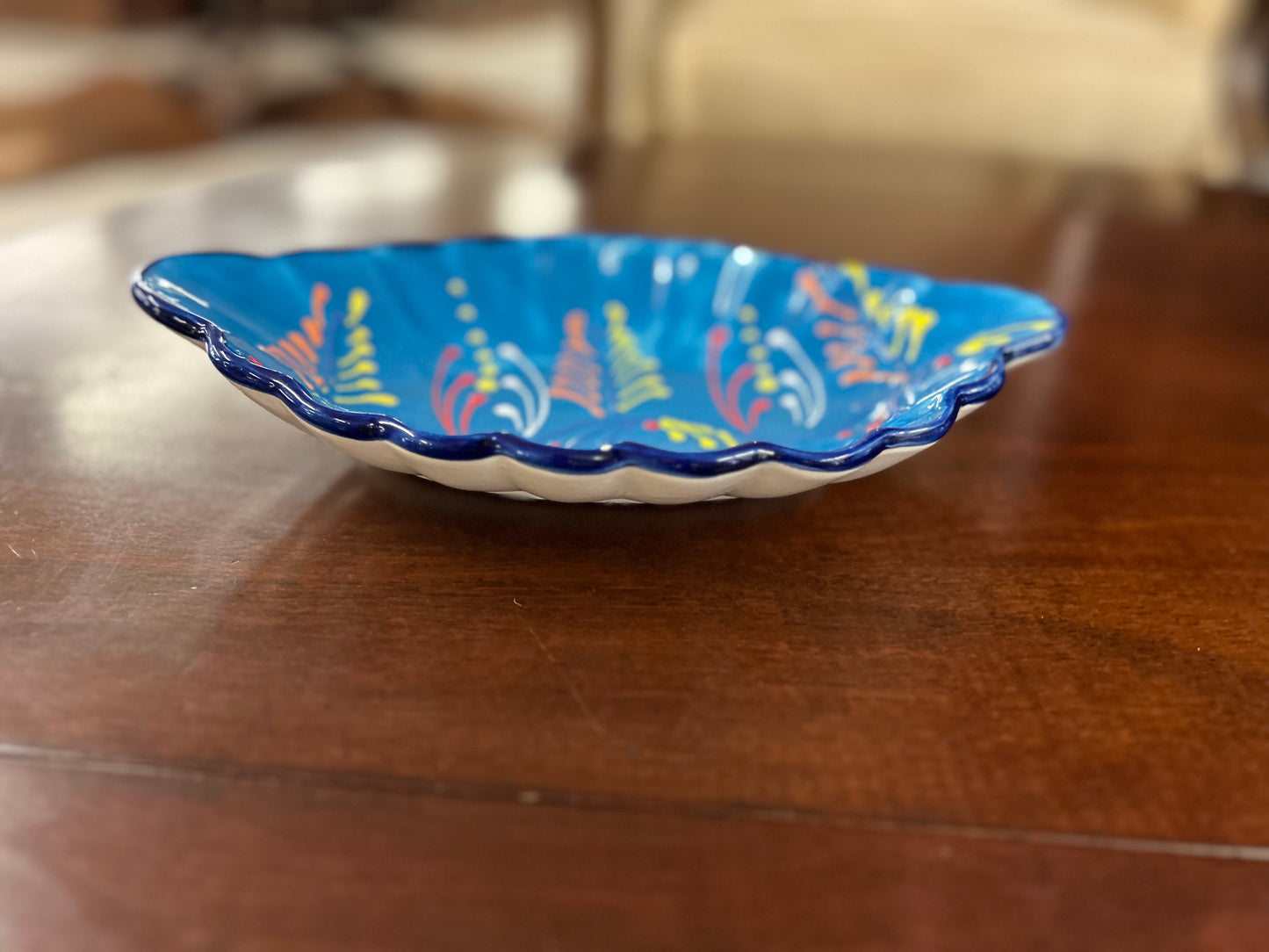Vintage Monmouth Pottery Hand-Painted Serving Bowl