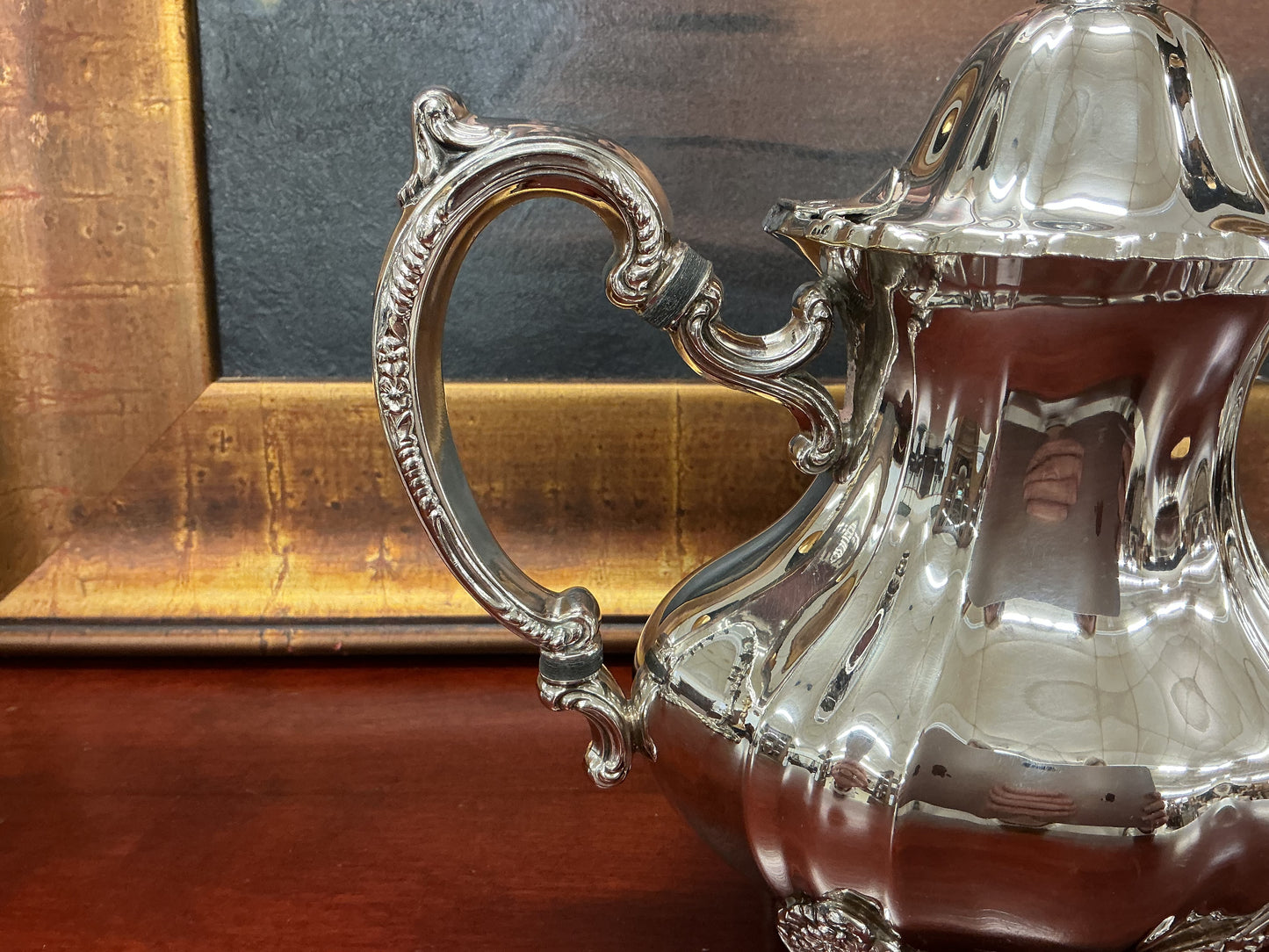 Vintage Silverplate Coffee / Tea Pot (Ornate Footed)