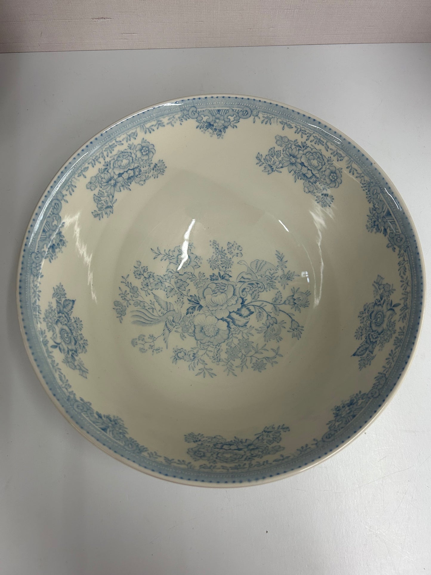 Burleigh “Asiatic Pheasants” Blue Transferware Bowl – Made in England