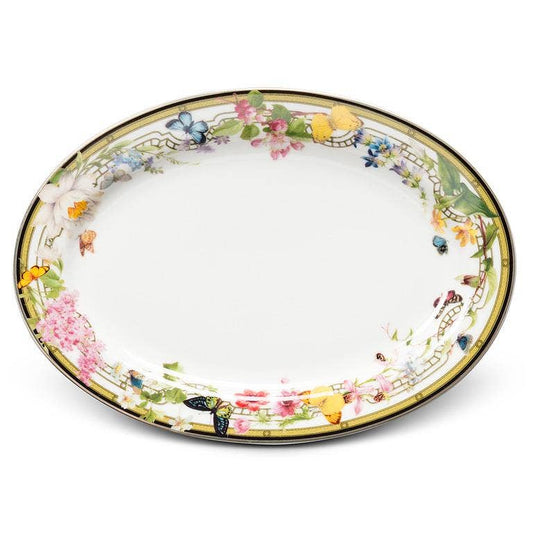 Butterfly Garden Oval Plate-5.5x7.5"L