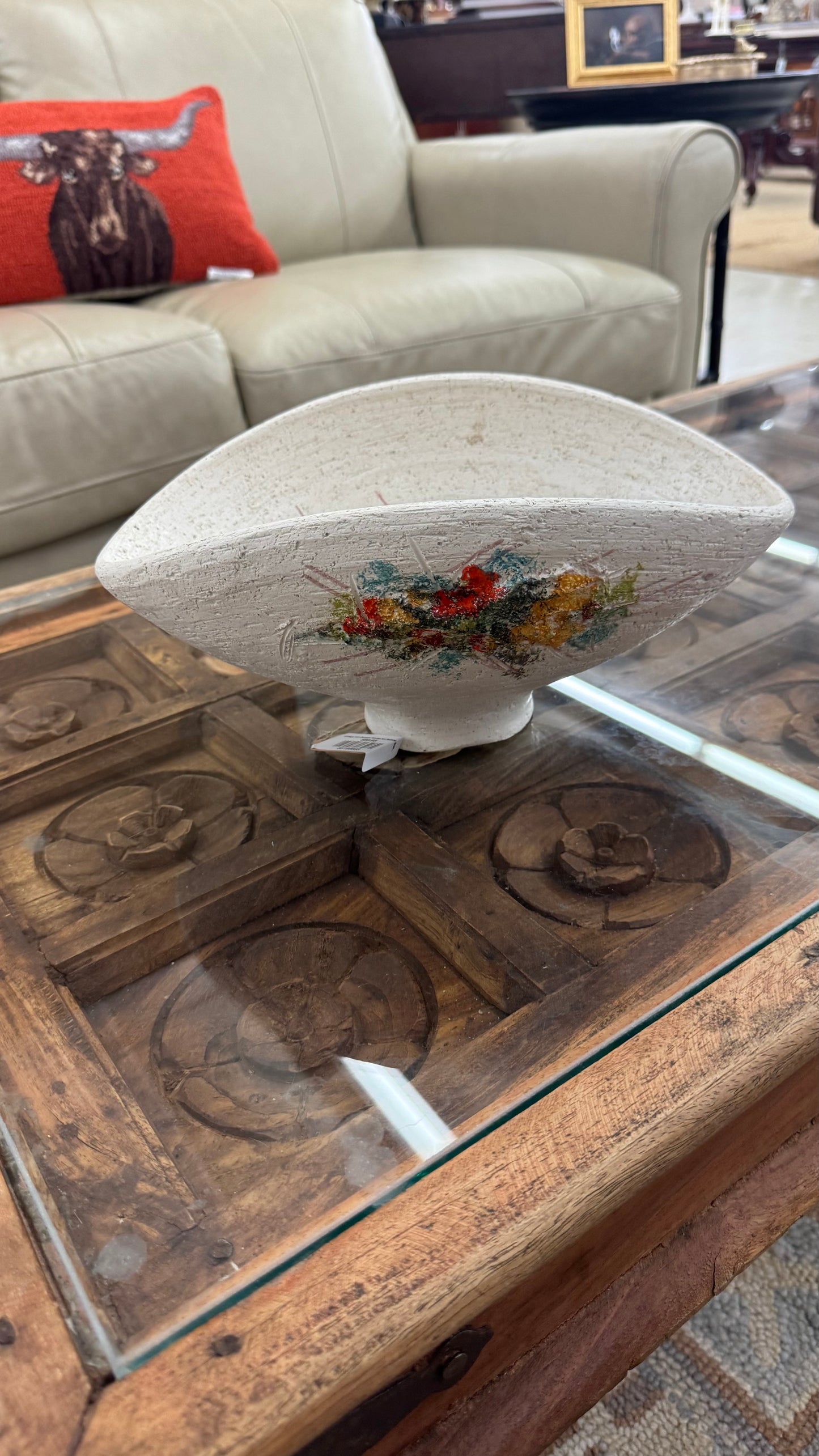 Vintage Mid-Century Atomic Art Pottery Bowl (1953)
