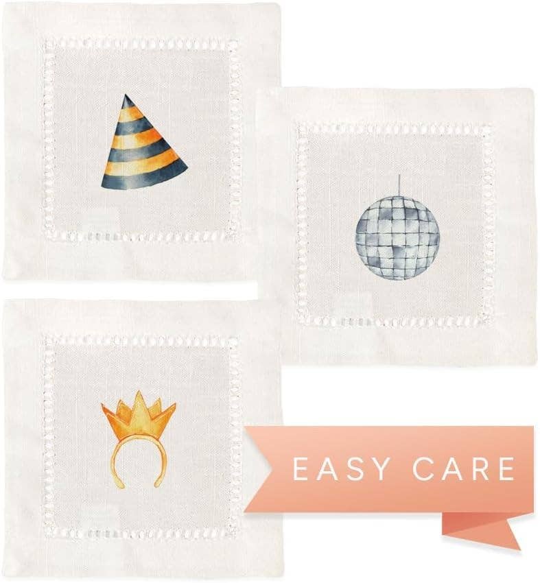 Hemstitch Napkins Celebration