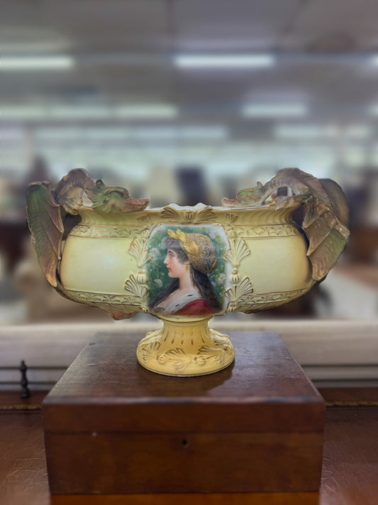 Exceptional antique Royal Wettina porcelain jardinière/centerpiece
