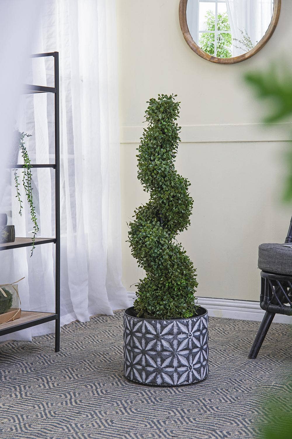 3 Foot Tall Artificial Spiral Boxwood Tree