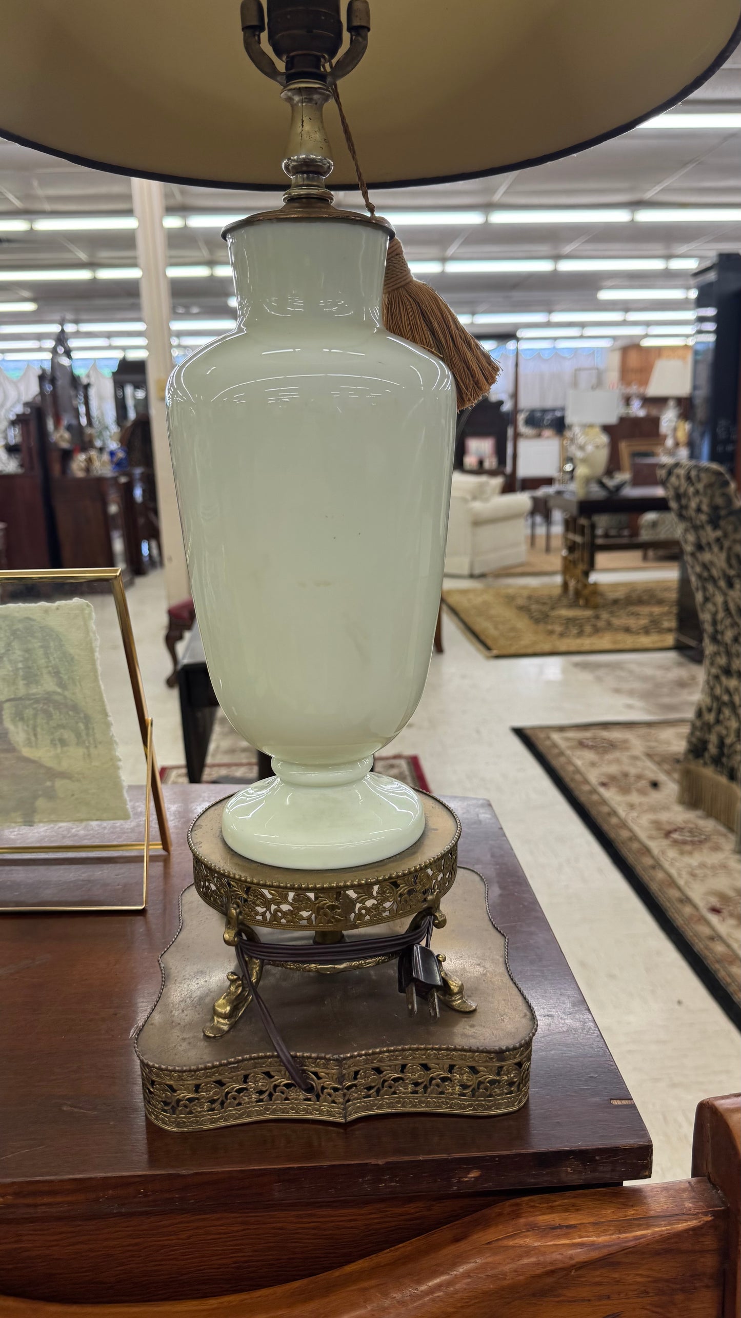 Vintage Pastoral Scene Lamp (Pair)