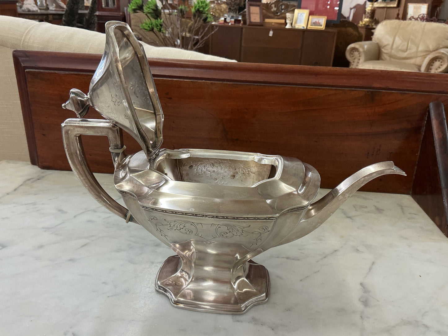 1914 Chippendale Silver Plate Tea Service