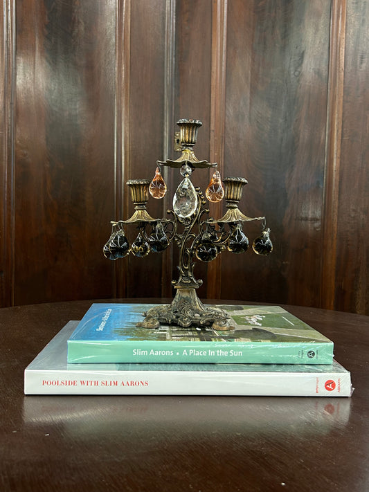 Vintage Crystal Candelabra Centerpiece