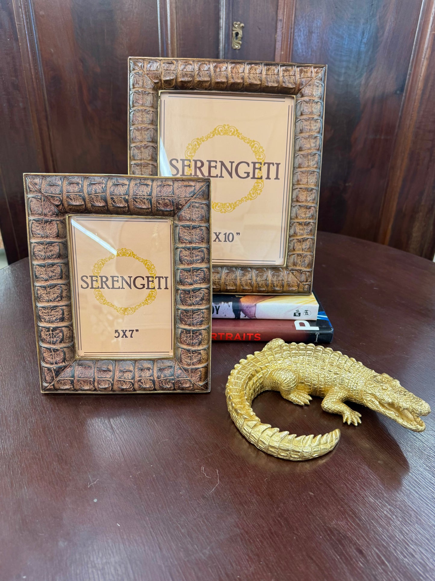 Large Brown Crocodile Frame