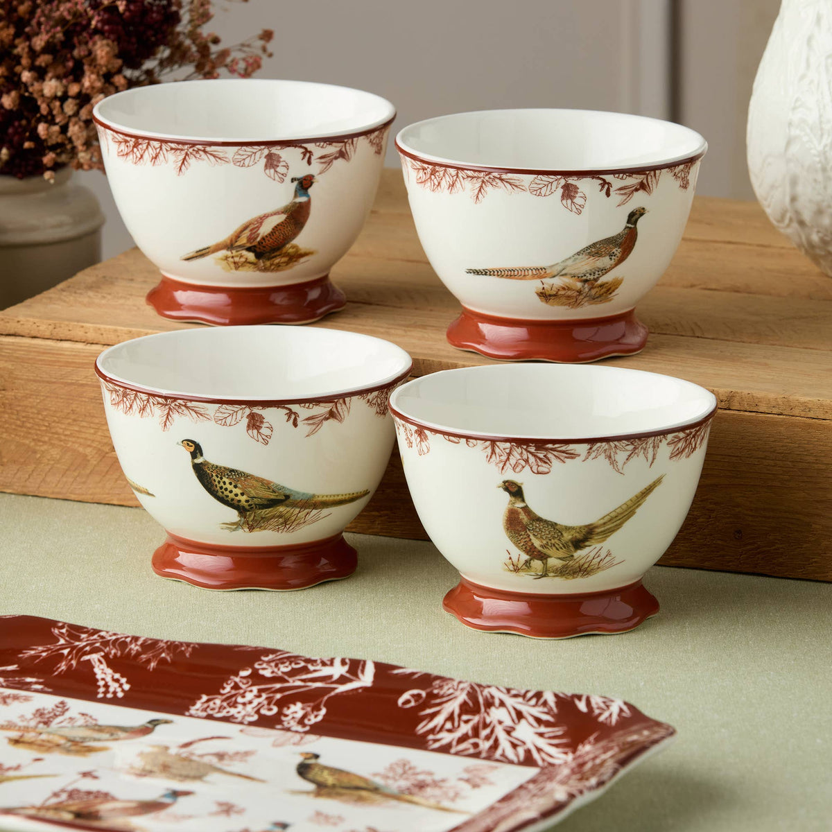 Pheasant Grove Ice Cream Bowl 5.25" x 3" 4 asst