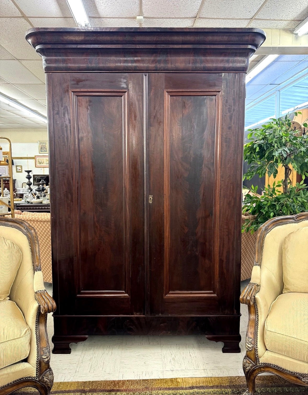 Antique Empire Mahogany Armoire